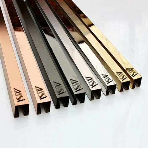 Stainless Steel PVD Coated Glass Profile